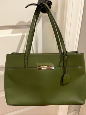 Kate Spade Maiden Way Zuri Satchel, Large, Olive Sapling, EUC, Fall Handbag